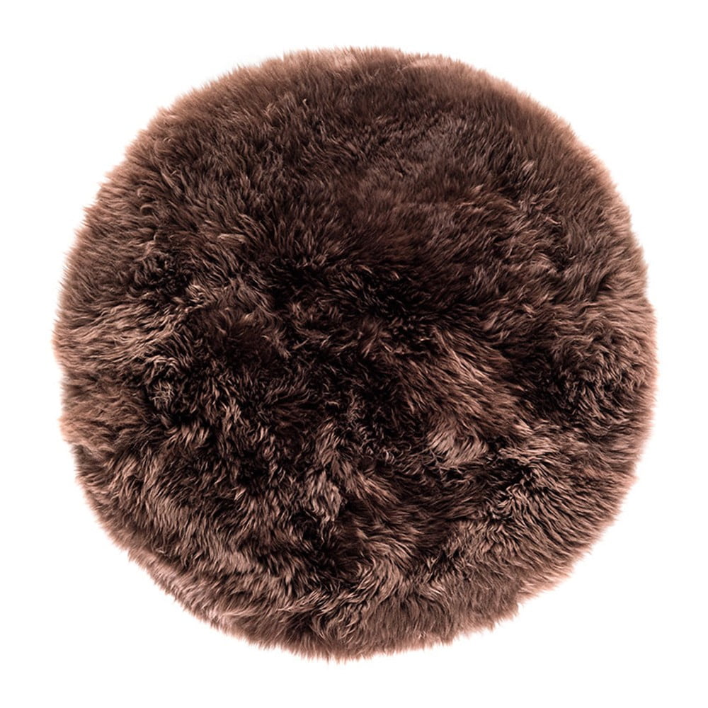 Covor rotund din blană de oaie Royal Dream Zealand,  ⌀ 70 cm, maro