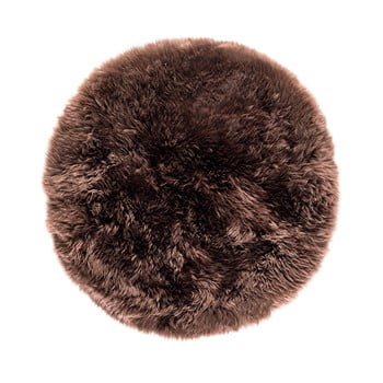 Covor rotund din blană de oaie Royal Dream Zealand,  ⌀ 70 cm, maro