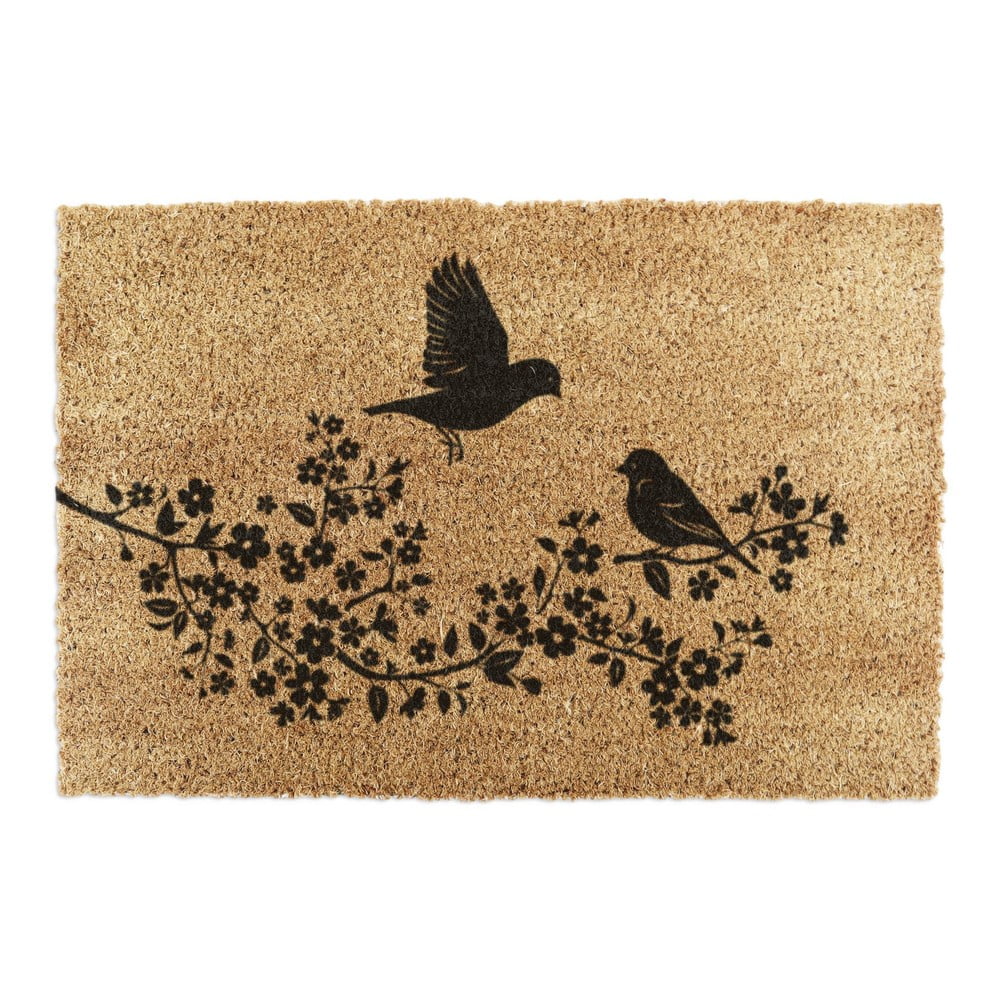 Covoraș de intrare din fibre de nucă de cocos 40x60 cm Birds On a Tree – Artsy Doormats