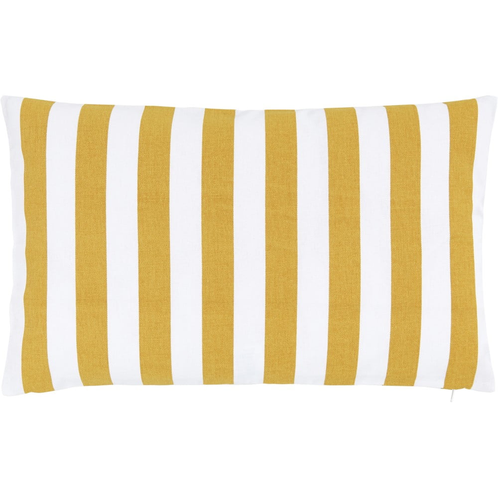 Față de pernă decorativă din bumbac westwing collection timon, 30 x 50 cm, alb-galben