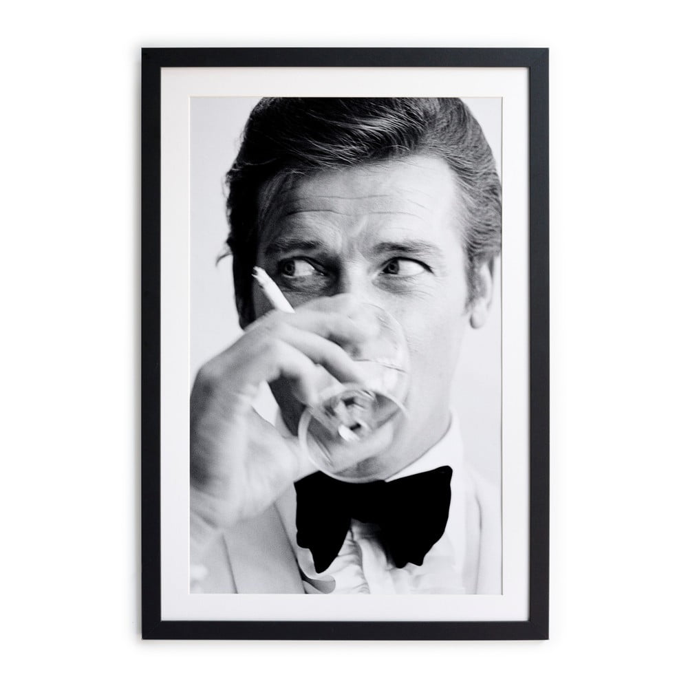 Poster Little Nice Things James Bond, 40 x 30 cm, alb – negru bonami.ro