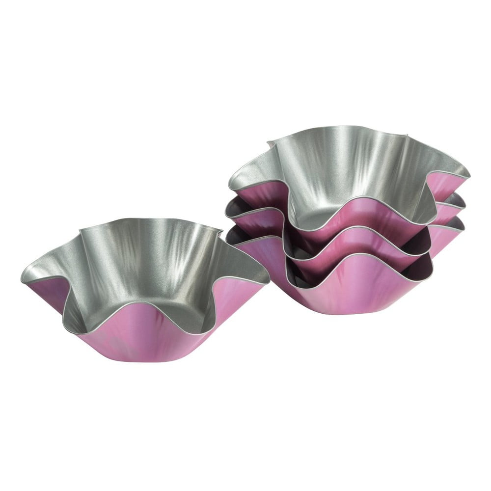 Set 4 forme mici pentru tarte Zenker Creative, ø 16,5 cm, roz bonami.ro