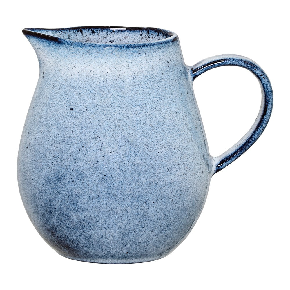 Cană de lapte din gresie ceramică Bloomingville Sandrine, 300 ml, albastru Bloomingville