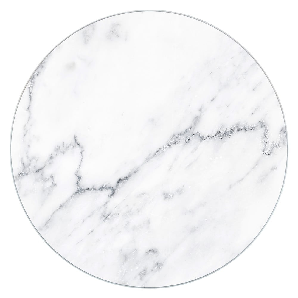 Suport din sticla pentru vase fierbinti Wenko Marble, Ã¸ 20 cm, alb