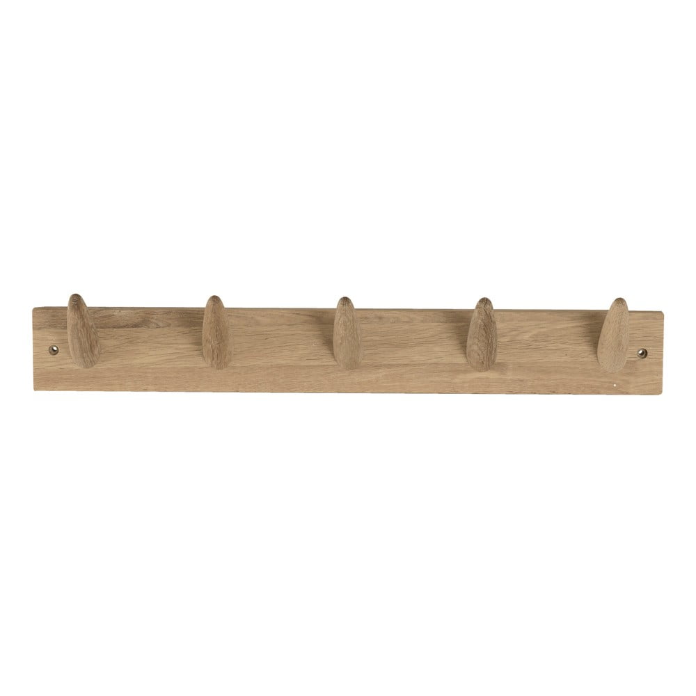 Cuier de perete din lemn de stejar Canett Uno, lățime 60 cm