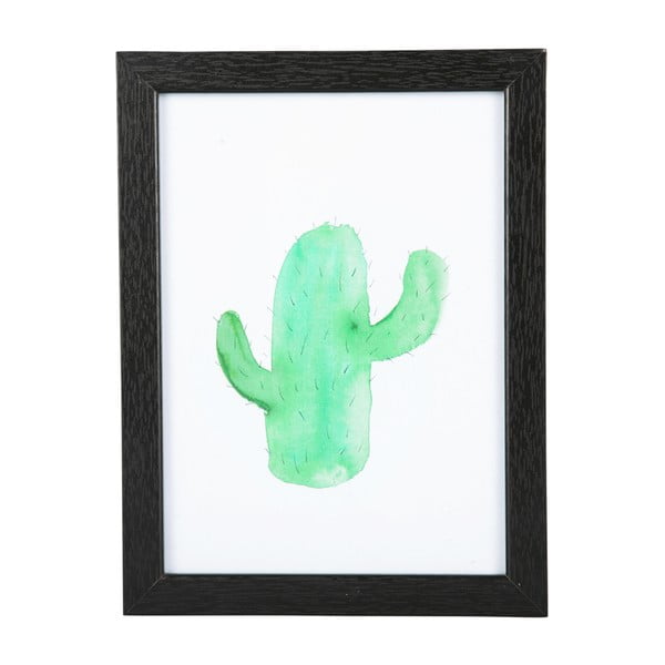 Tablou cu ramă neagră PT LIVING Cactus, 13 x 18 cm