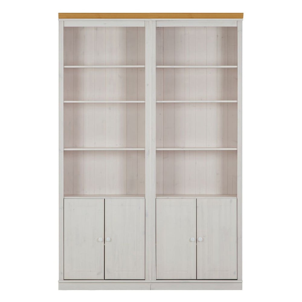 Bibliotecă albă din lemn de pin 148x223 cm Anita – Støraa