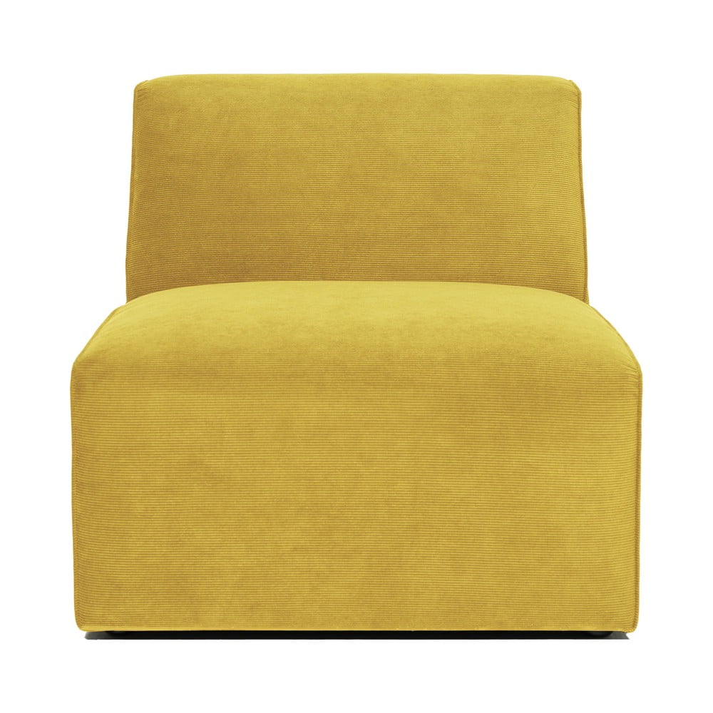 Modul pentru canapea galben din catifea reiată (partea din mijloc) Sting – Scandic bonami.ro imagine model 2022