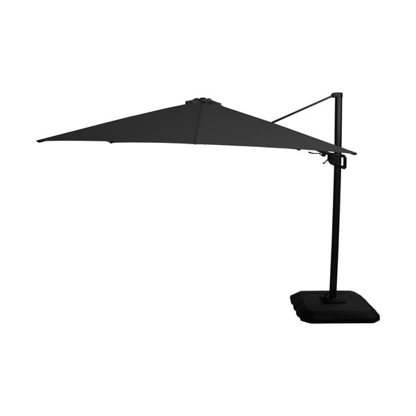 Umbrelă pătrată de soare suspendată Hartman Deluxe, 300 x 300 cm, negru
