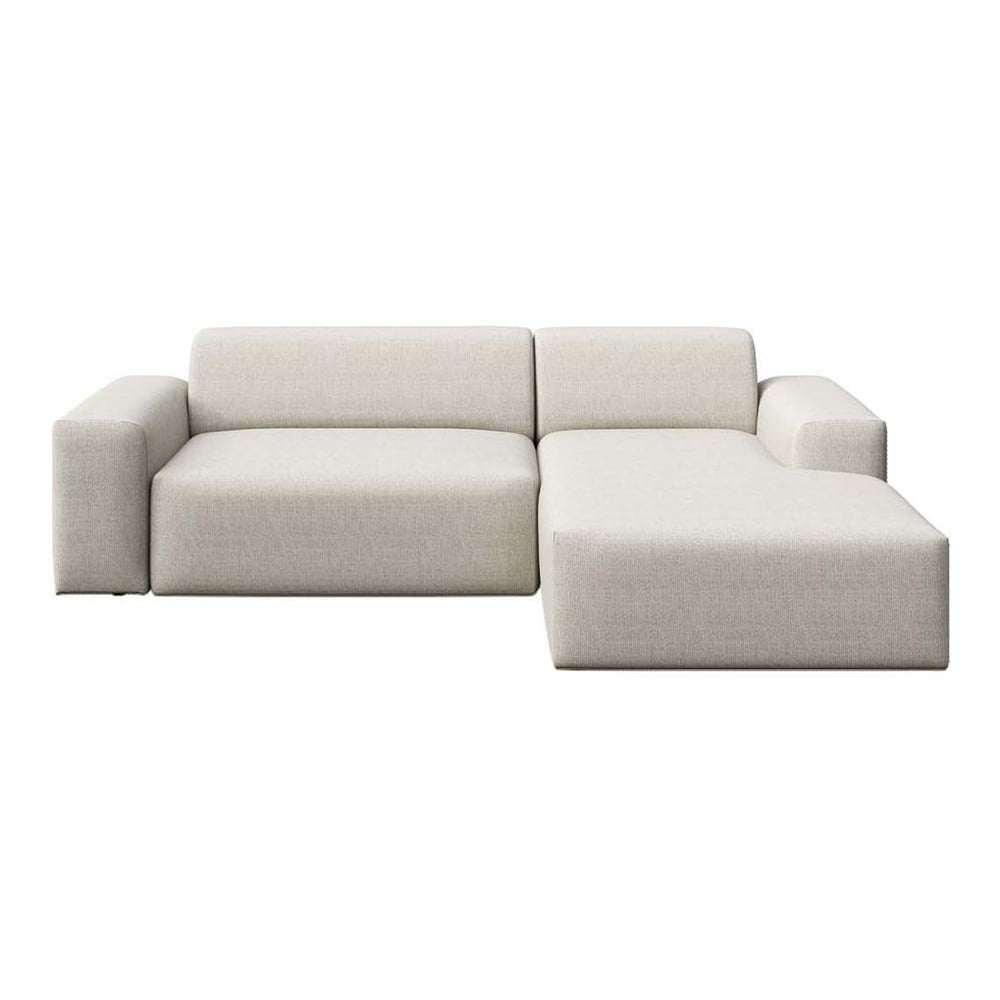 Colțar bej extensibil/cu spațiu de depozitare (cu colț pe partea dreaptă/cu șezlong) Villet – Rodier