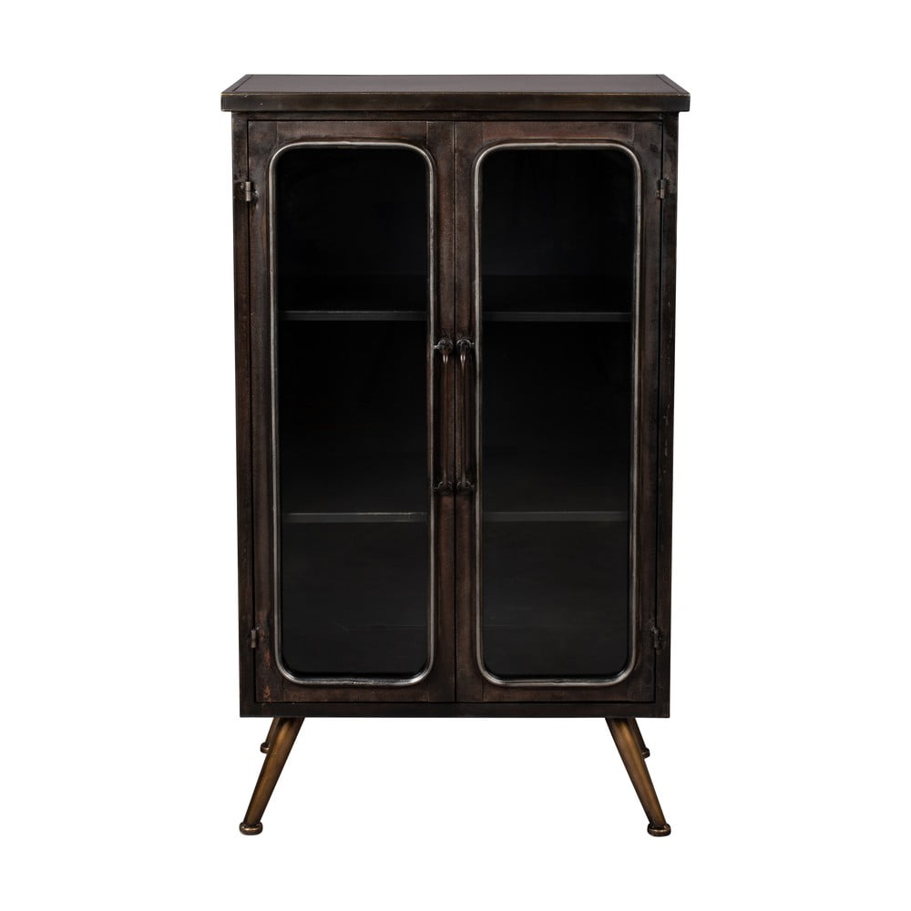 Vitrină neagră din metal 60x100x35 cm Denza – Dutchbone