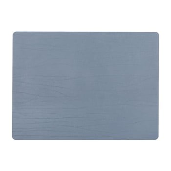 Suport farfurie din piele reciclată ziczac titane, 33 x 45 cm, albastru