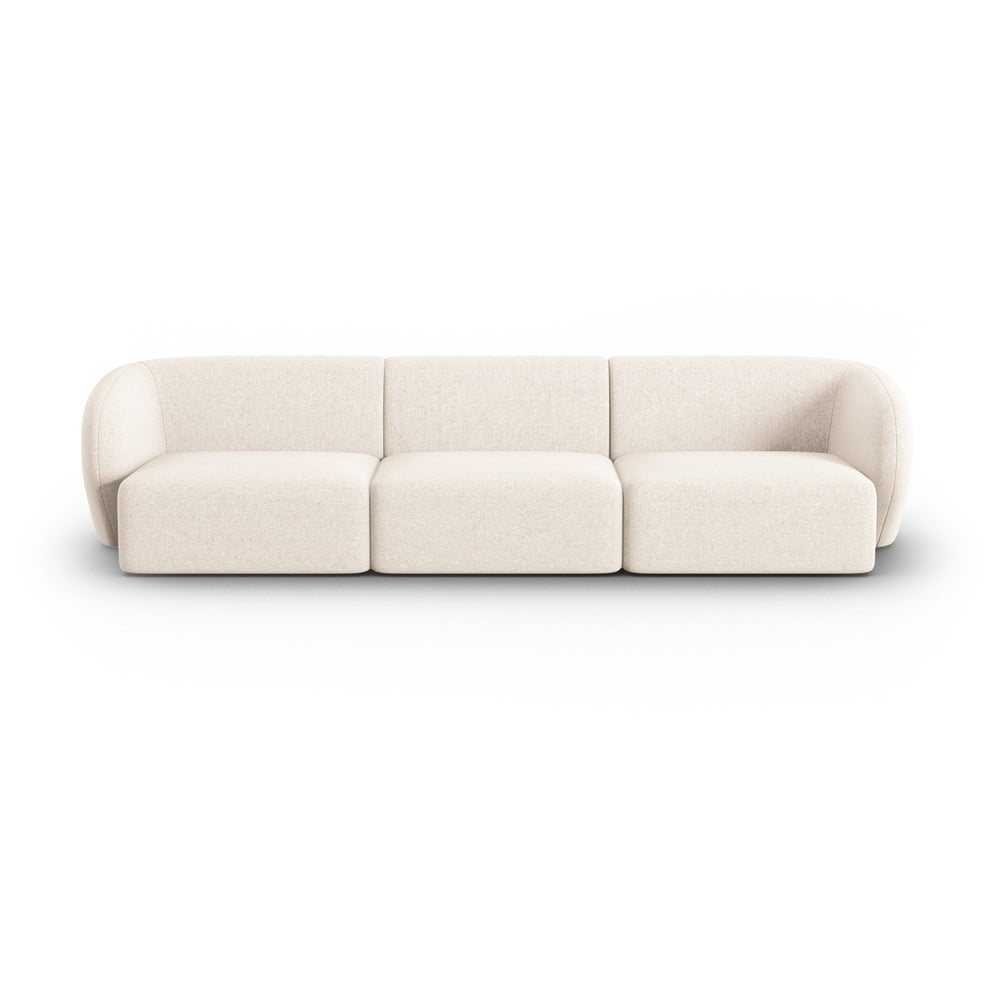 Canapea bej cu tapițerie din chenille 266 cm Paolo – Milo Casa