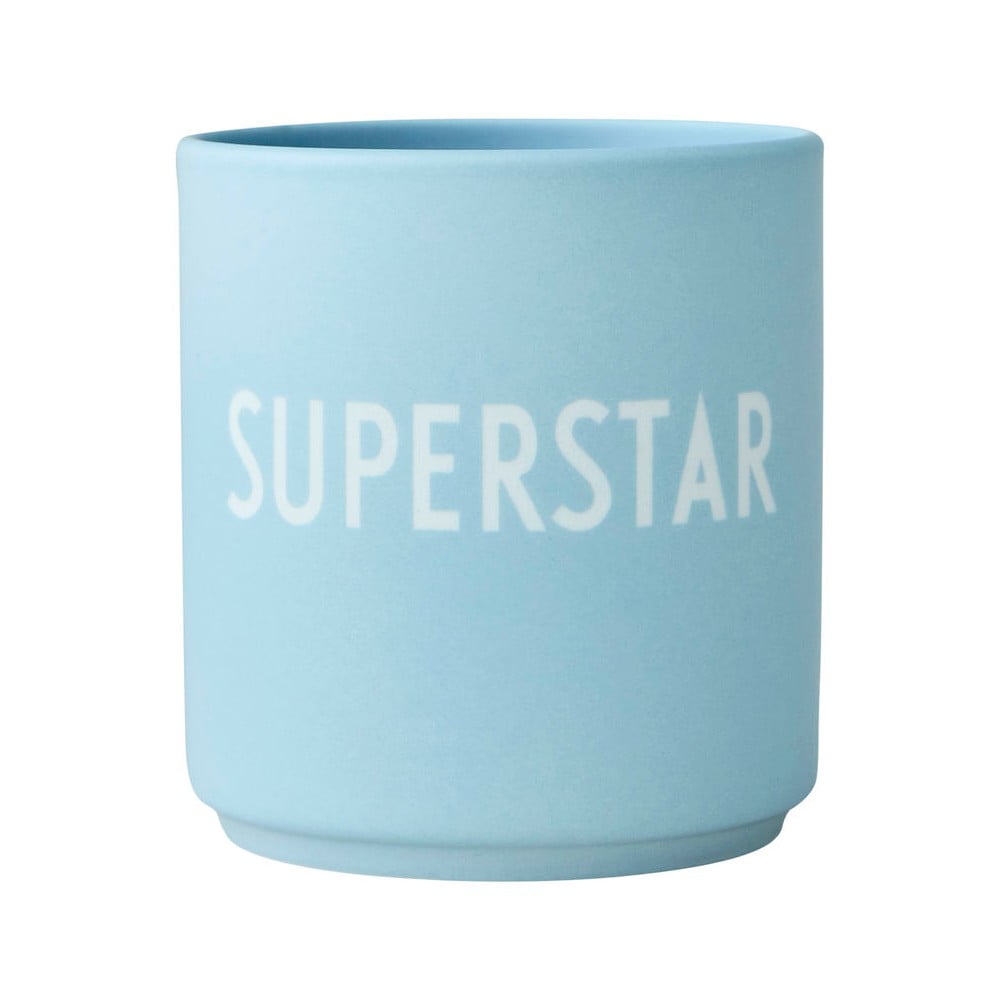 Cană din porțelan Design Letters Superstar, 300 ml, albastru bonami.ro
