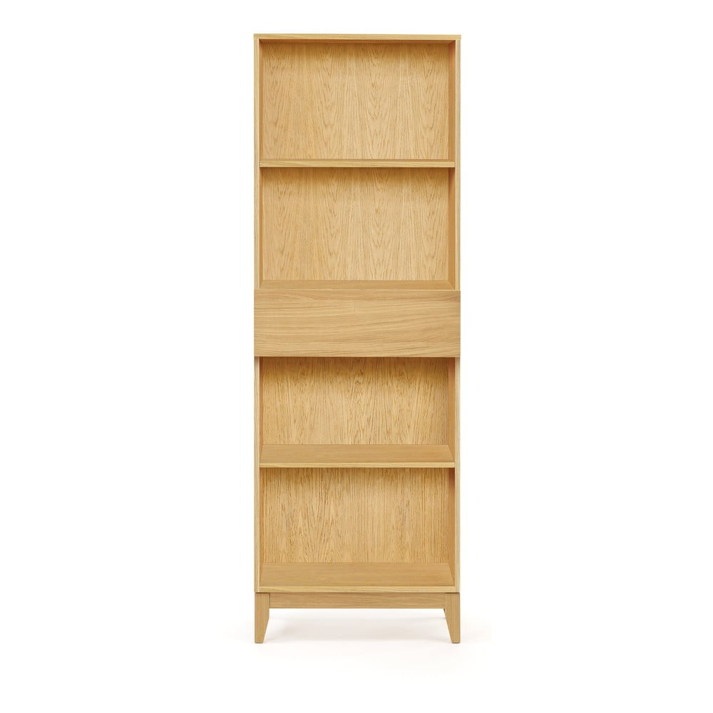 Biblioteca in culoare naturala cu aspect de lemn de stejar 62x180 cm Blanco a€“ Woodman
