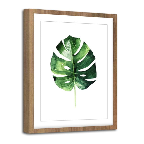 Tablou Styler Modernpik Greenery Wooden Monstera, 30 x 40 cm