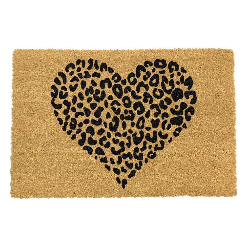Covoraș intrare din fibre de cocos Artsy Doormats Leopard Pint, 40 x 60 cm Artsy Doormats