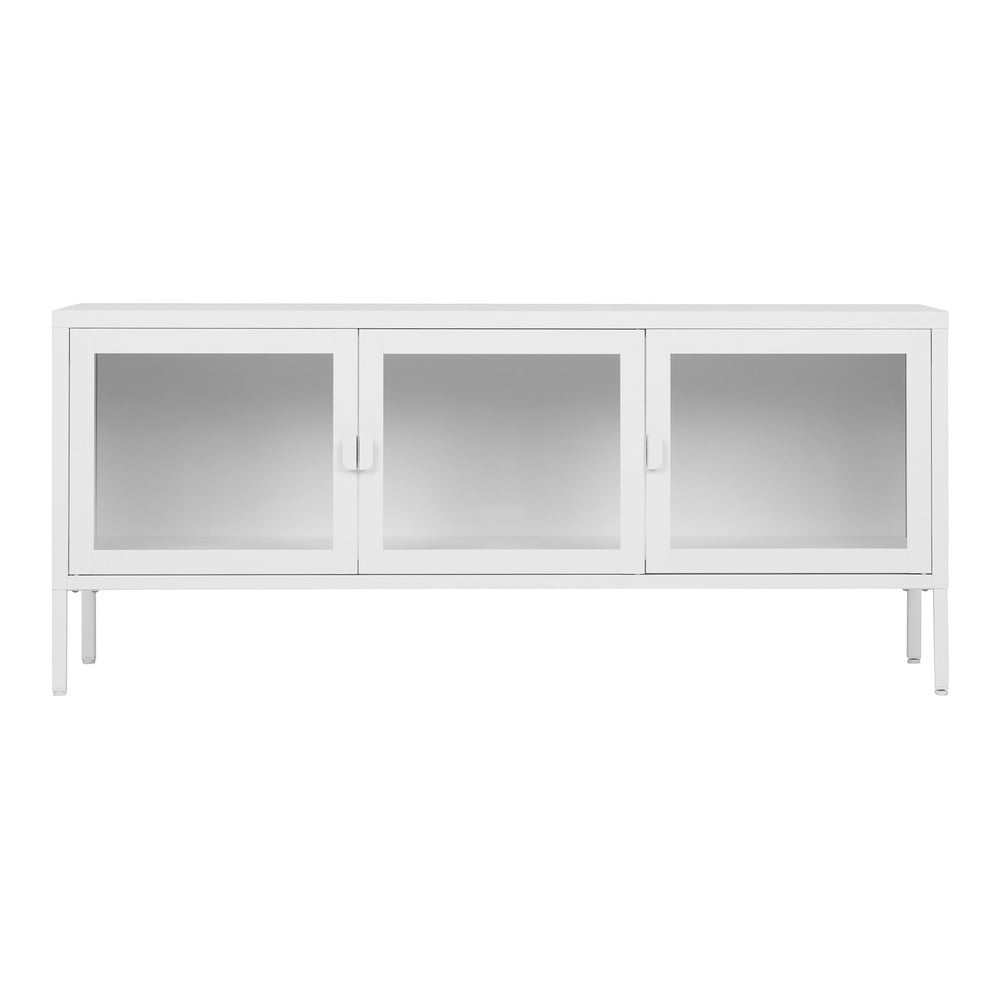 Comodă TV albă din metal 130x55 cm Brisbane – House Nordic