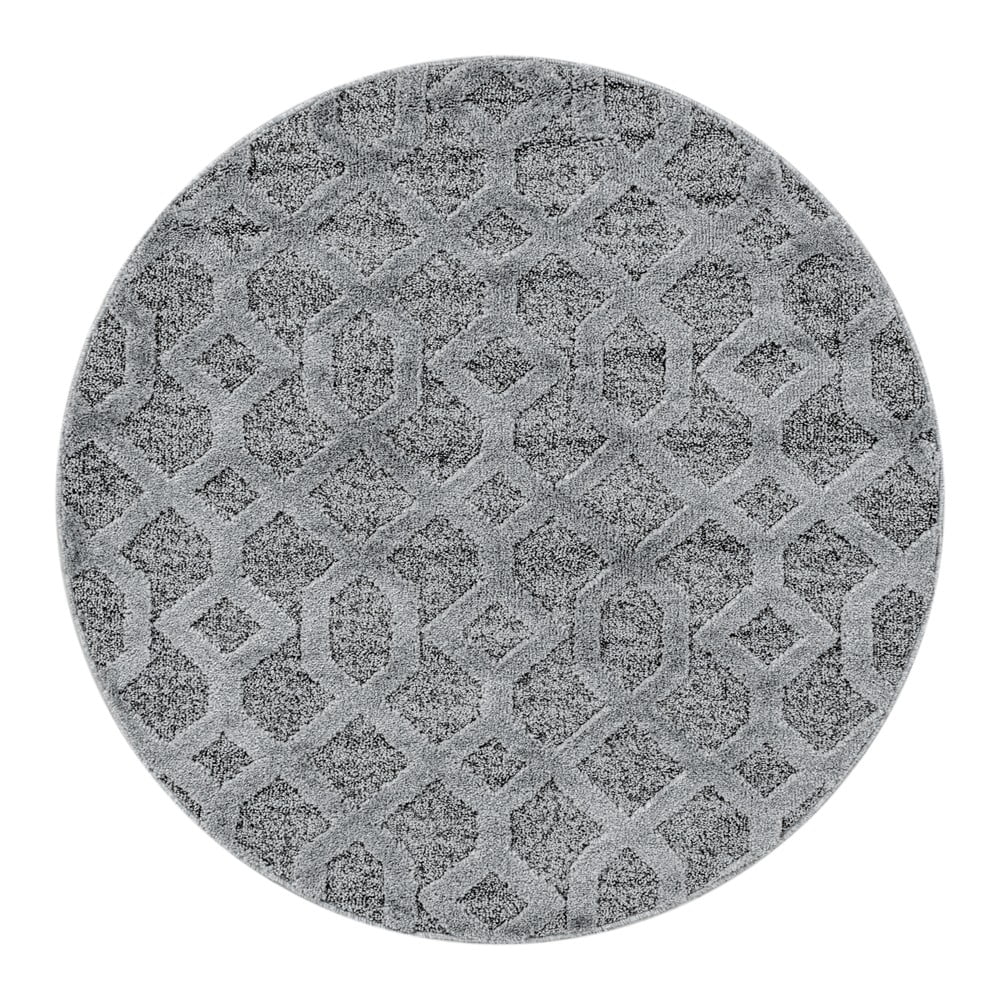 Covor gri rotund ø 120 cm Pisa – Ayyildiz Carpets