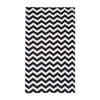 Traversă floorita optical, 80 x 130 cm, alb-negru
