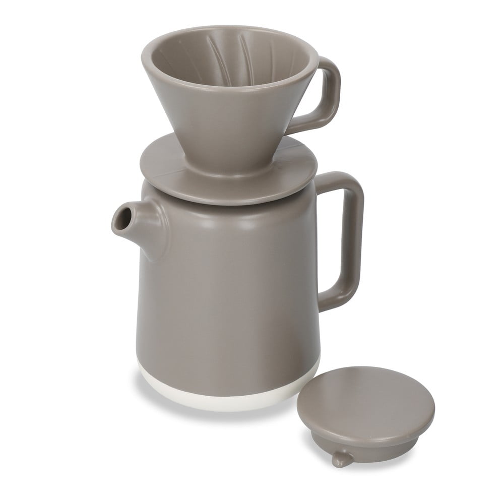 Poza Set de ceainic si filtru de cafea din ceramica maro de 0,8 l La Cafetiere Seville - Kitchen Craft