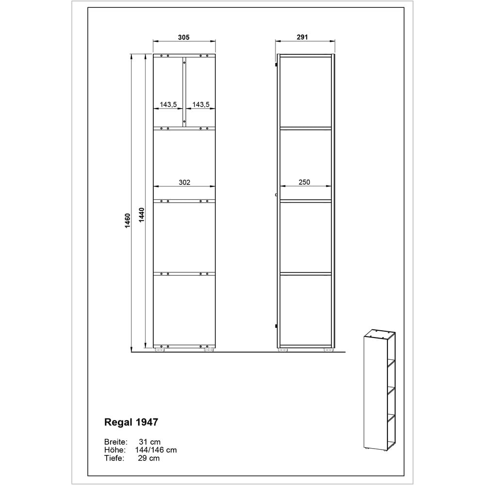 Set mobilier pentru baie gri Crandon 7822 - Germania - 3 | YEO