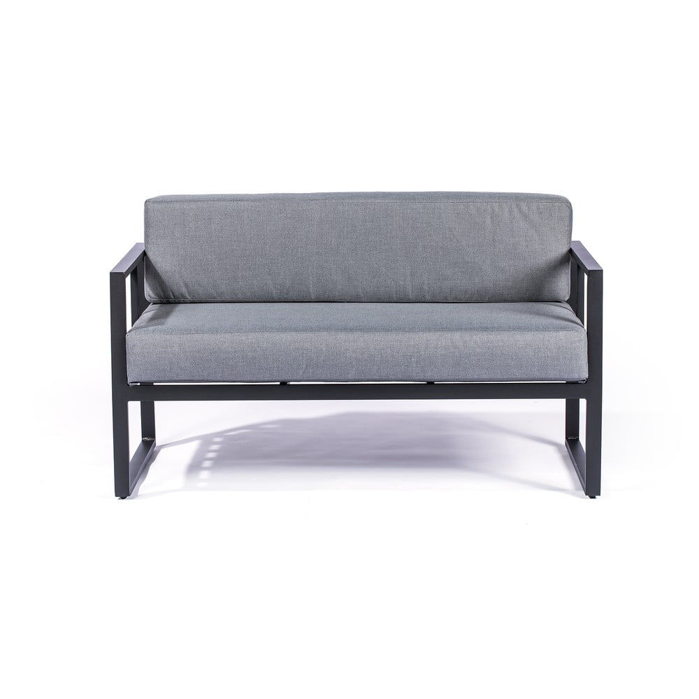 Canapea cu 2 locuri, adecvată pentru exterior Le Bonom Bellisima, gri grafit – negru bonami.ro
