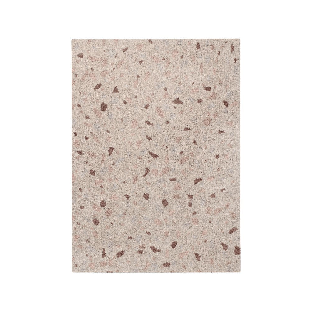 Covor roz deschis lavabil/țesut manual din bumbac 140x200 cm Terrazzo Moonstone – Lorena Canals