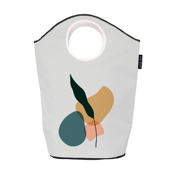 Coș depozitare butter kings botanical art, 60 l, alb
