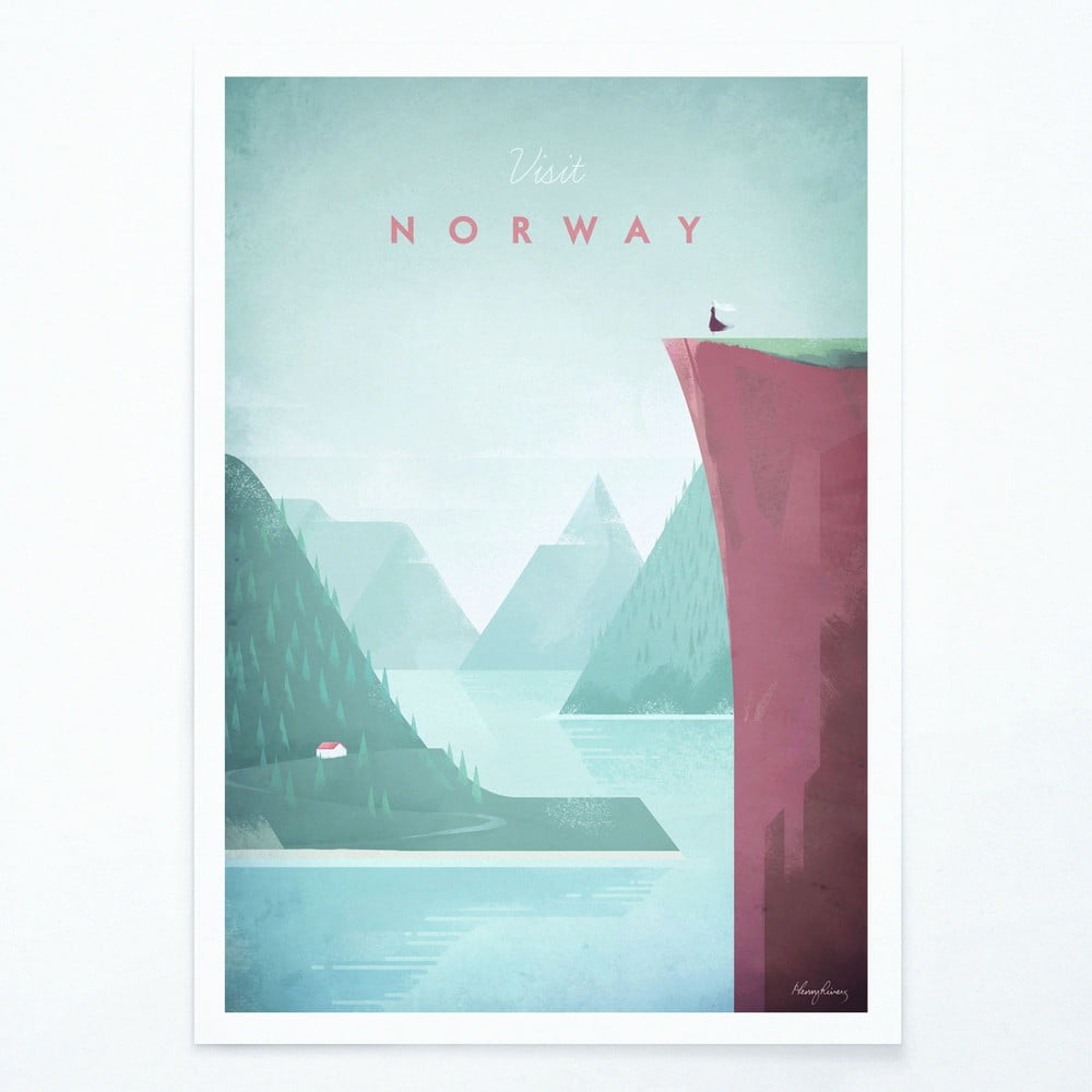 Poster Travelposter Norway, A3 bonami.ro