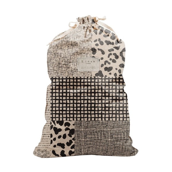 Sac textil pentru rufe Really Nice Things Bag Leopard, înălțime 75 cm