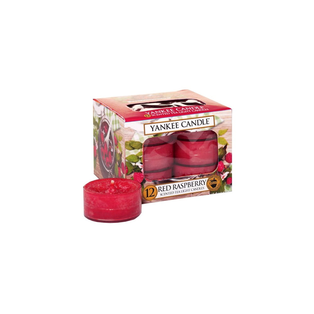 Set 12 lumânări parfumate Yankee Candle Red Raspberry, timp de ardere 4 h bonami.ro