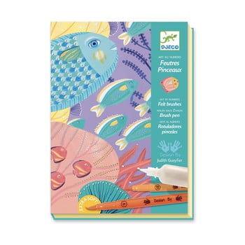 Set artistic cu 8 markere caligrafie djeco marine