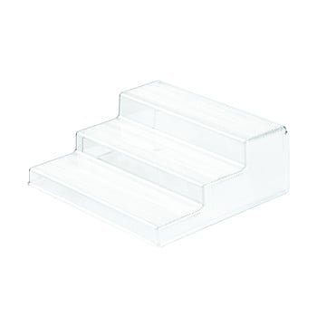 Suport transparent cu 3 etaje pentru bucătărie idesign linus, 22 x 25,5 cm
