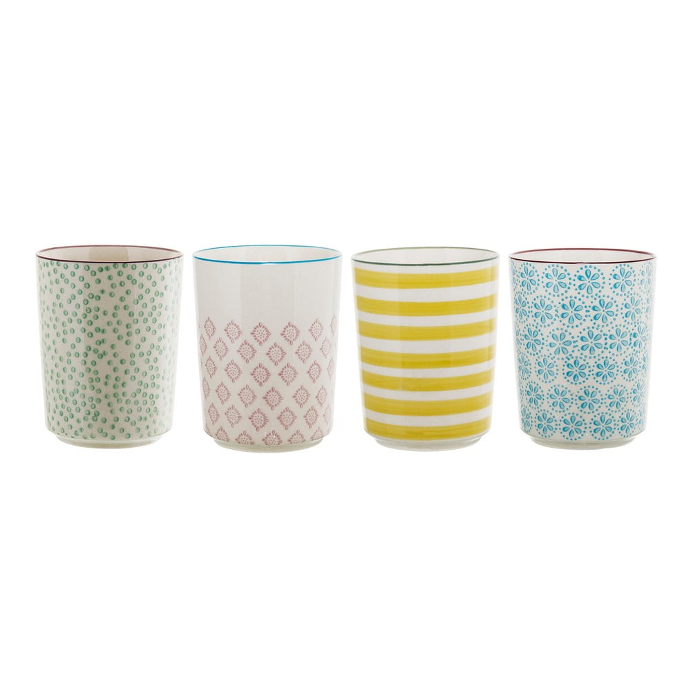 Set de 4 căni din gresie ceramică bloomingville patrizia, 270 ml