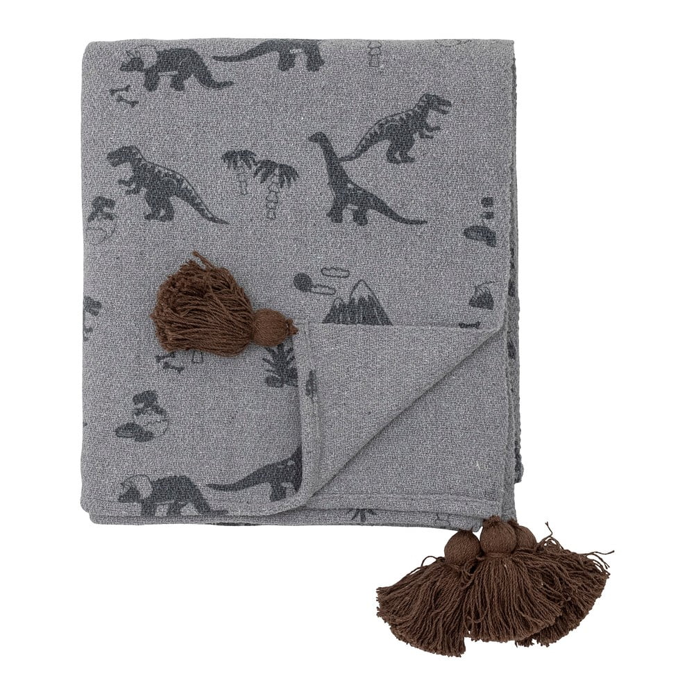 Pătură pentru copii gri 130x160 cm bongo – bloomingville mini