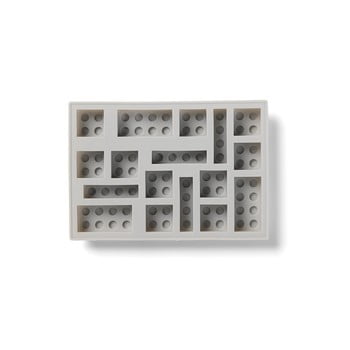 Formă din silicon pentru gheață in formă de cărămidă lego® ice, gri