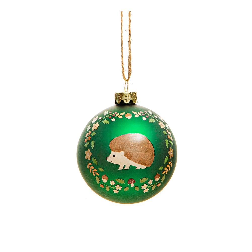 Ornament de Crăciun din sticlă Woodland Hedgehog – Sass & Belle