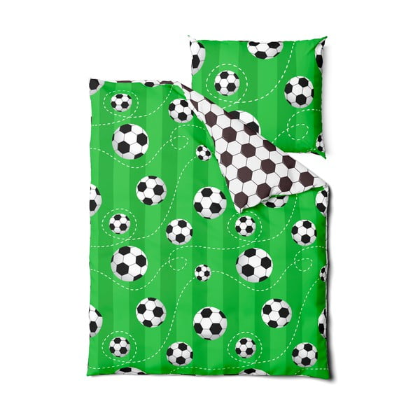 Lenjerie din bumbac pentru copii Bonami Selection Soccer, 140 x 200 cm