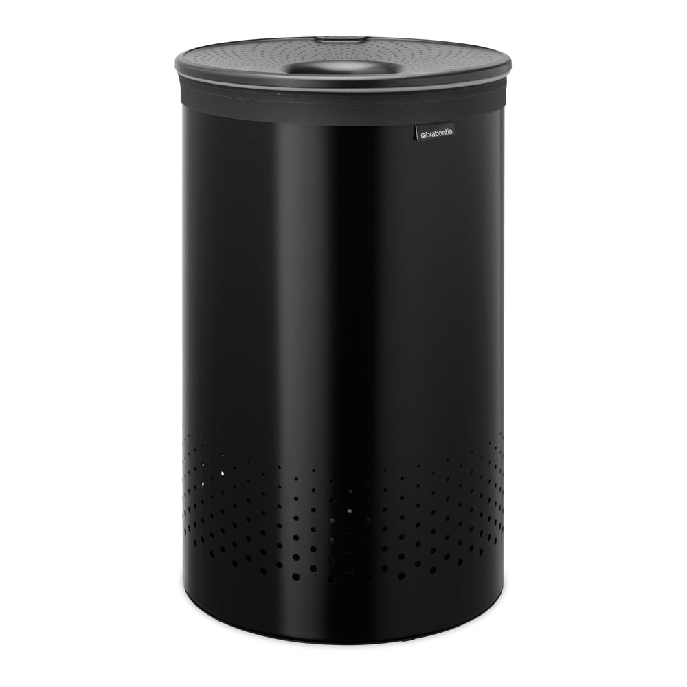 Coș de rufe negru mat din metal 60 l – Brabantia