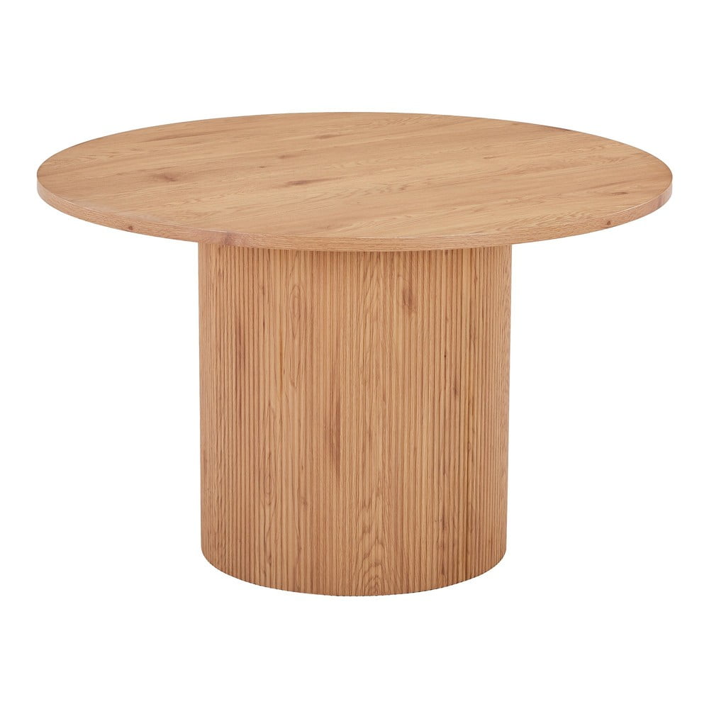 Masă de dining rotundă cu aspect de lemn de plop ø 120 cm Boavista – House Nordic