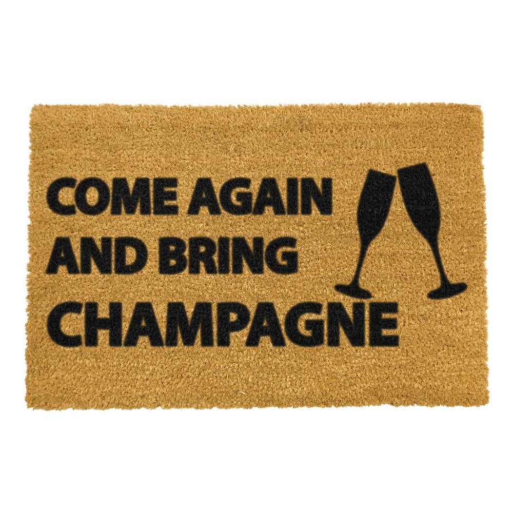 Covoraș intrare din fibre de cocos Artsy Doormats Come Again & Bring Champagne, 40 x 60 cm Artsy Doormats imagine 2022