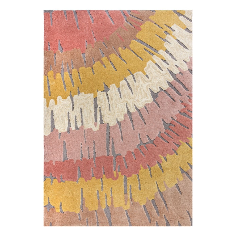 Covor Flair Rugs Woodgrain, 120×170 cm, roz-galben bonami.ro imagine 2022