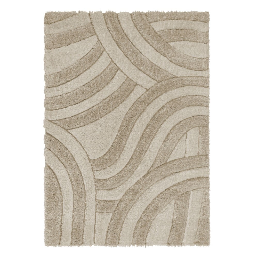 Covor bej handmade din fibre reciclate 160x230 cm Velvet – Flair Rugs