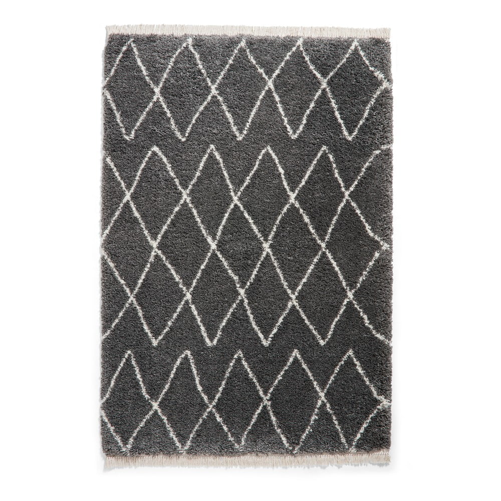 Covor gri închis 200x290 cm Boho – Think Rugs