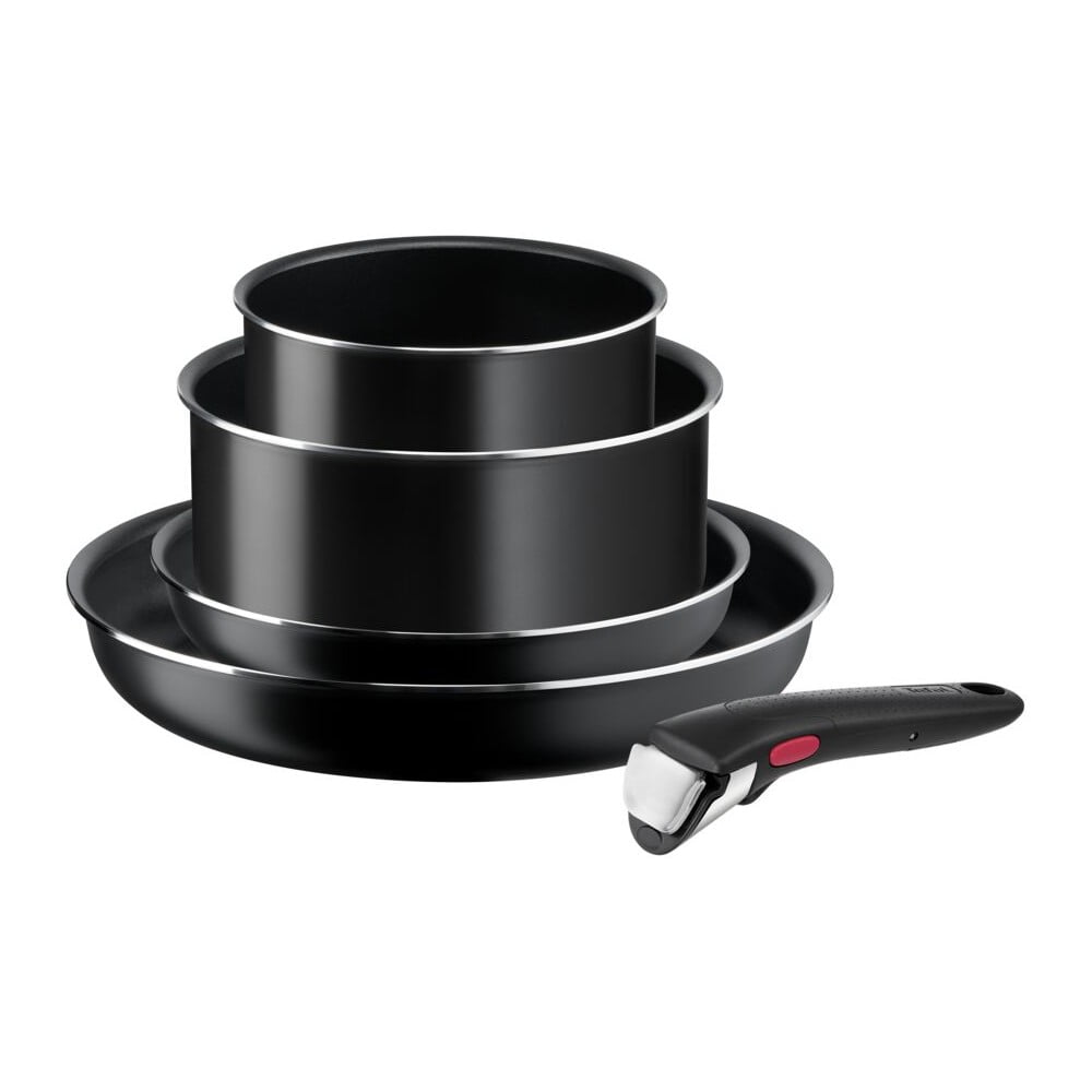 Set de vase pentru gătit 5 buc. din aluminiu INGENIO EASY COOK & CLEAN BLACK L1549043 – Tefal