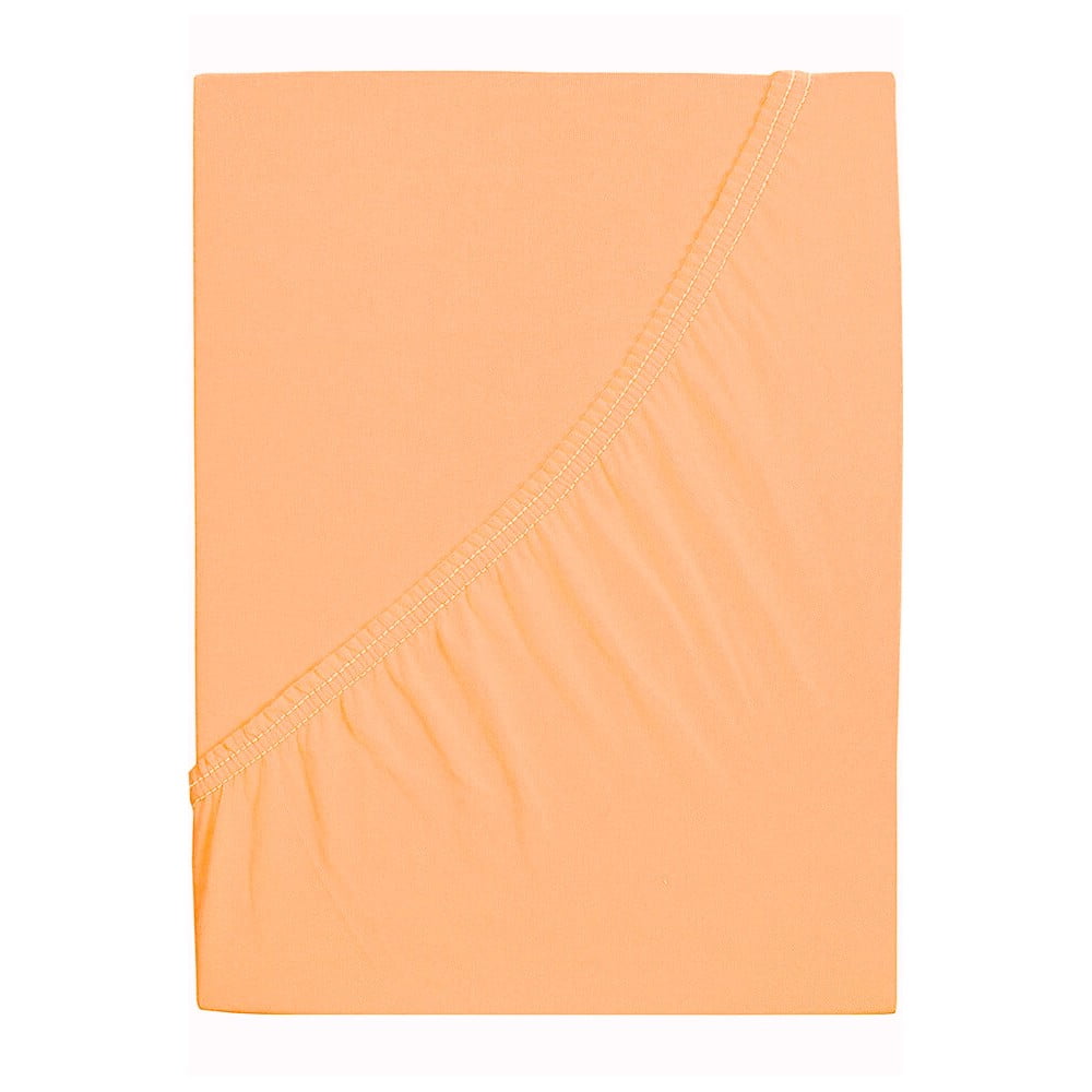 Cearceaf în culoarea somonului cu elastic 180x200 cm – B.E.S.