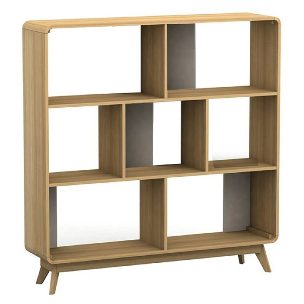 Bibliotecă în culoare naturală cu aspect de lemn de stejar 122x126 cm Caitlin – Støraa