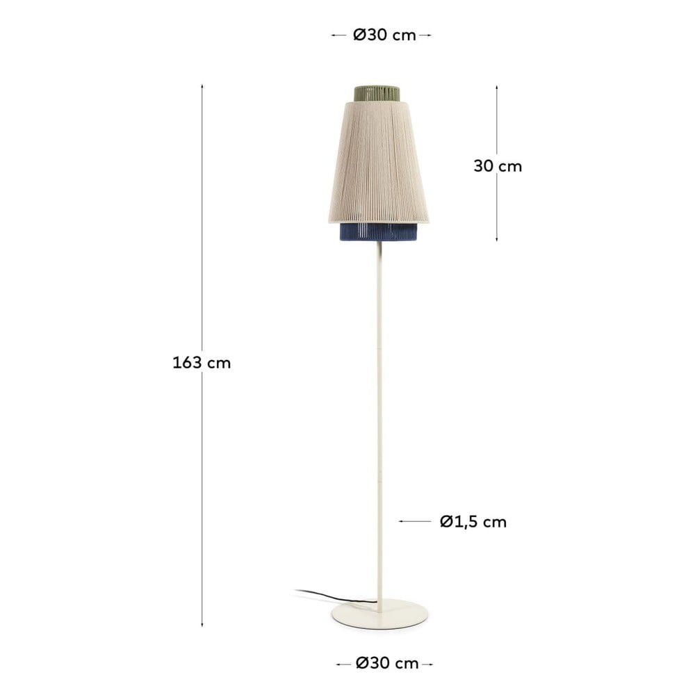 Lampadar cu abajur textil (înălțime 163 cm) Yuvia – Kave Home - 3 | YEO