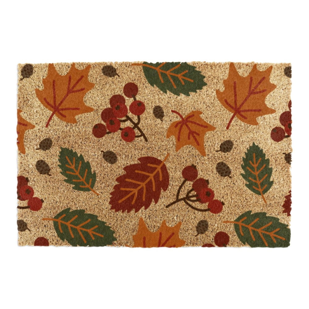 Covoraș de intrare din fibre de nucă de cocos 40x60 cm Autumn Leaves – Artsy Doormats